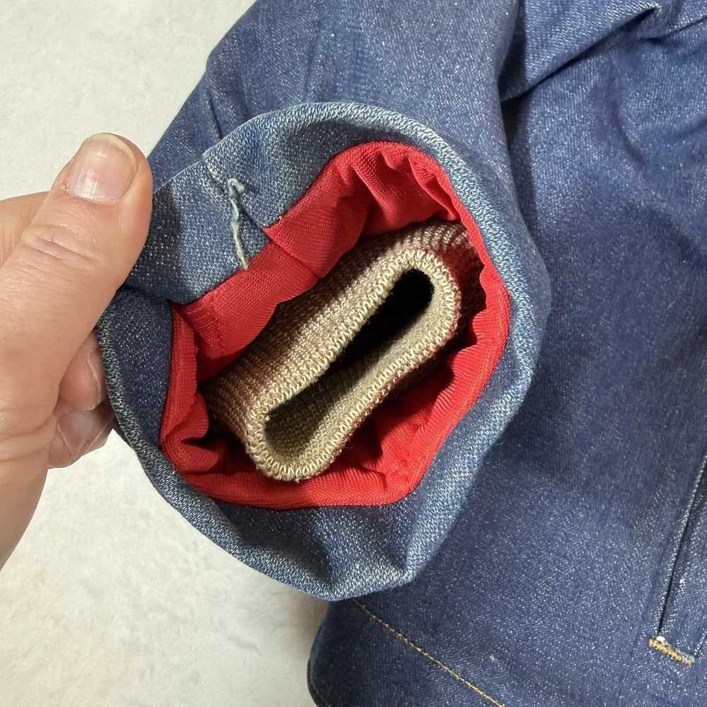 Vtg Key Imperial Blanket Lined Denim Snap Jacket Sz‎ 48R Made In USA Workwear